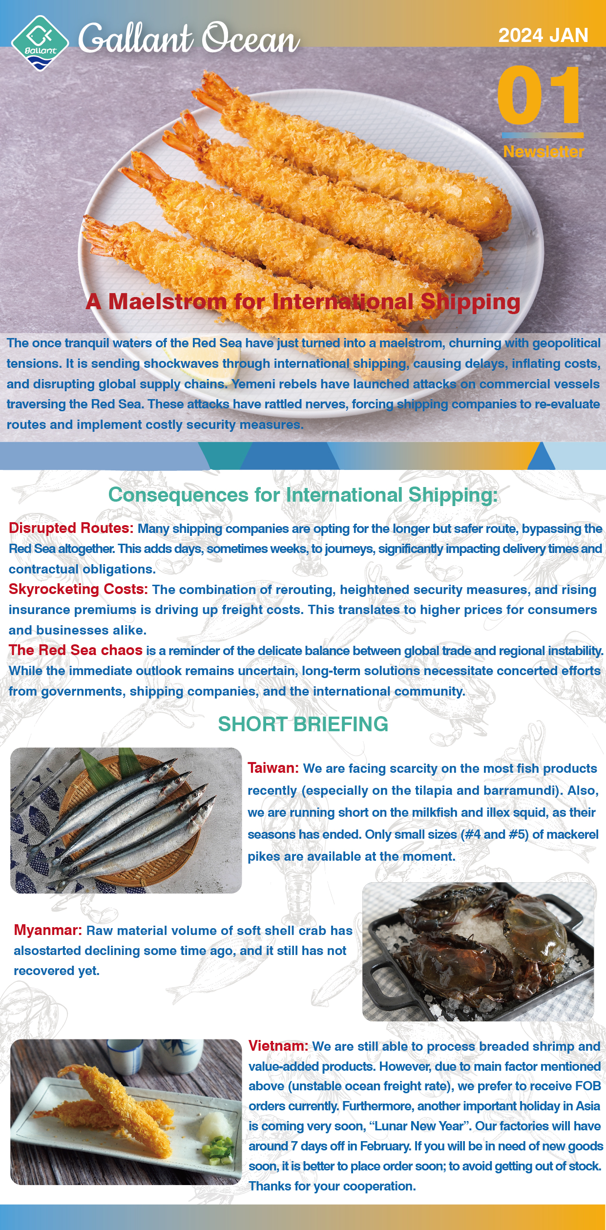 Gallant Ocean Newsletter Jan 2024